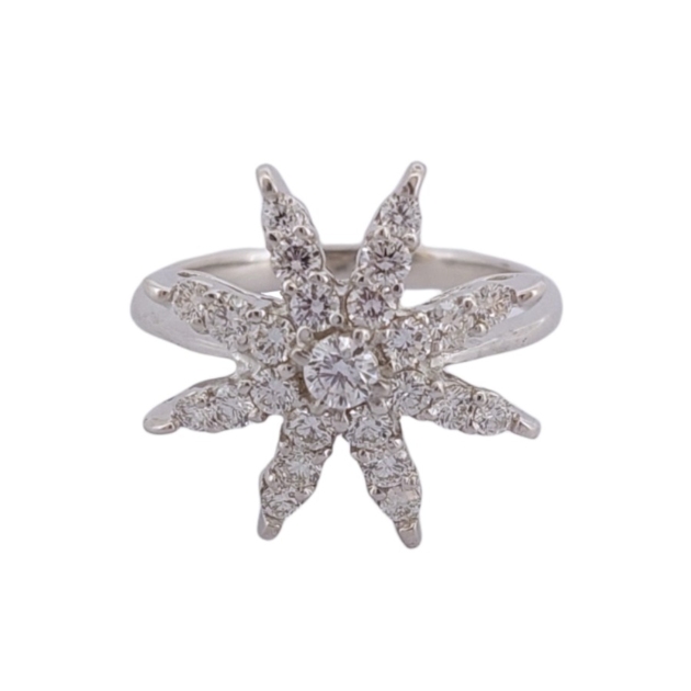 Ring Cincin Emas Berlian Big Flower - SR 0932W