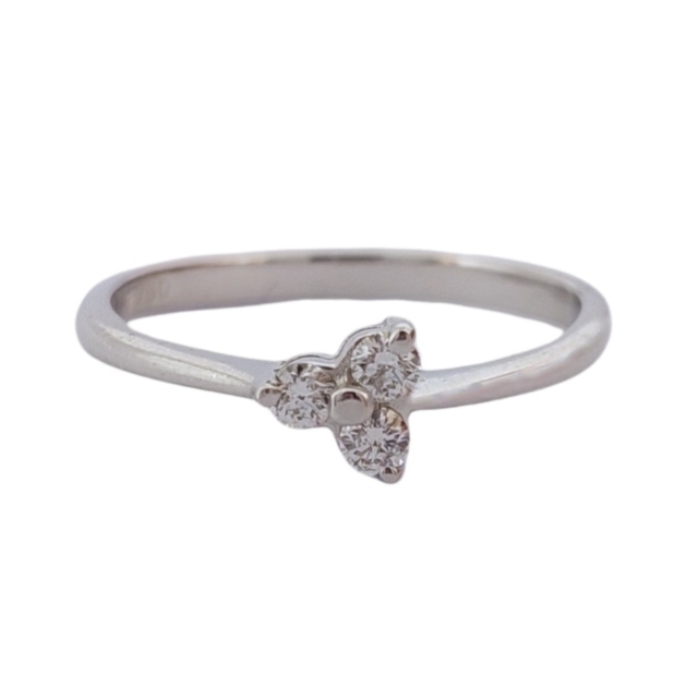 Allure Collection - Cincin Ring Emas Berlian Triple Leaf - SR 0181W